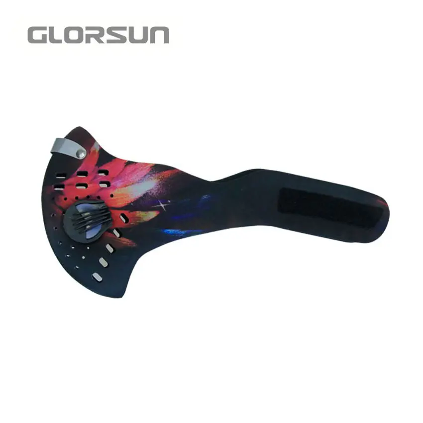 GLORSUN маска дизайн ваш собственный дыхательный воздушный фильтр онлайн производитель n95 рот мода загрязнения спортивные тренировки маска - Цвет: 005E04502