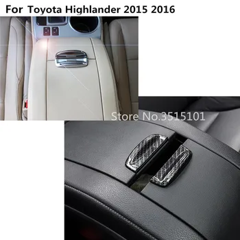 

Car Styling Cover ABS Chrome Armrest Handrail Trim Frame Lamp Box Rear Air Vent Outlet 2pcs For Toyota Highlander 2015 2016 2017