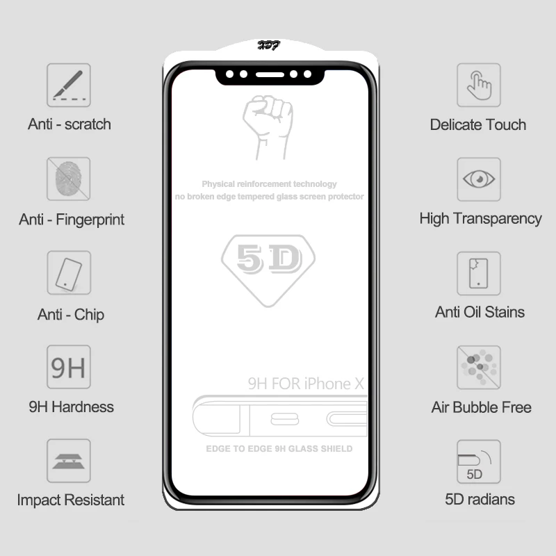MRGO защита экрана закаленное стекло для iPhone XS Max полное покрытие защита 8 5D Стекло 6 7 Plus пленка для iPhone 6 s XR XS стекло