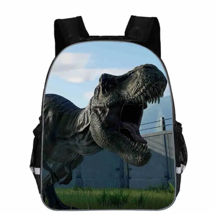  11 13 16 Inches Dinosaur World Backpack Animal Anime Jurassic Dragon School Bags Toddlers Boys Girl - 32968560146