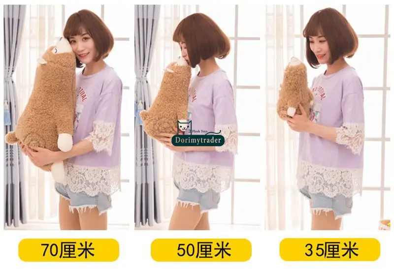 Dorimytrader Hot New 70cm Giant Soft Cartoon Alpaca Plush Pillow 28'' Big Stuffed Animal Sheep Toy Sleeping Pillow Lover Gift DY61581 (13)