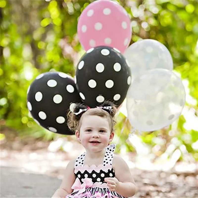 

20pc Polka Dot Balloons Baby Shower Latex Balloons Wave Point Globos Mickey Minnie Birthday Wedding Decoration Party Supplies