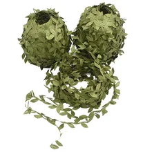 10 метров Шелковый Искусственный цветок зеленые листья лоза для свадебного украшения дома DIY ВЕНОК подарок Скрапбукинг Ремесло поддельный цветок