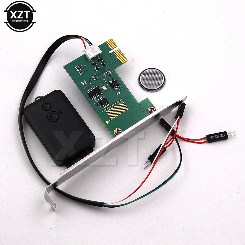 

1pcs PCI-e Desktop PC Remote Controller 20m Wireless Restart Switch Turn On/OFF For Desktop Computer high quality
