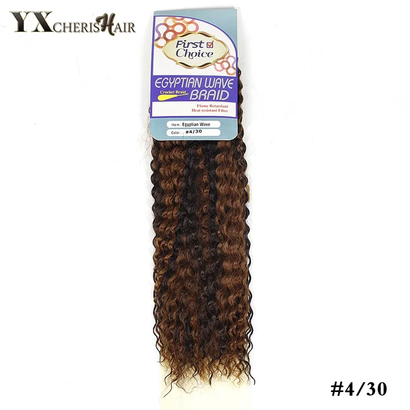 YXCHERISHAIR, 18 дюймов, вязанные крючком косички, афро, кудрявые, крученые, синтетические, Омбре, косички, волосы для наращивания, черные, Marly