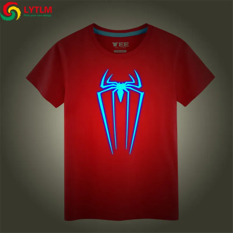 

LYTLM Korean Clothes Harajuku Glow in Dark Kids Shirt Summer Style Toddler Boys Clothing Marvel Avengers Spiderman T Shirt Kids