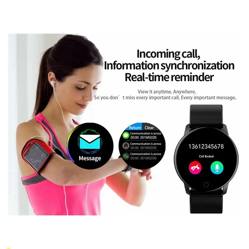 Newwear Q20 Смарт-часы кровяного давления женский физиологический монитор сердечного ритма 1,22 дюйма цветной экран Smartwatch Браслет фитнес