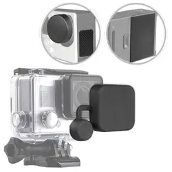 Портативный 4 в 1 Корпус объектив Кепки Замена Батарея дверь боковая дверь Обложка для GoPro Hero 3 + 4 черный, серебристый цвет Камера Go Pro