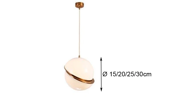 Crescent pendant light