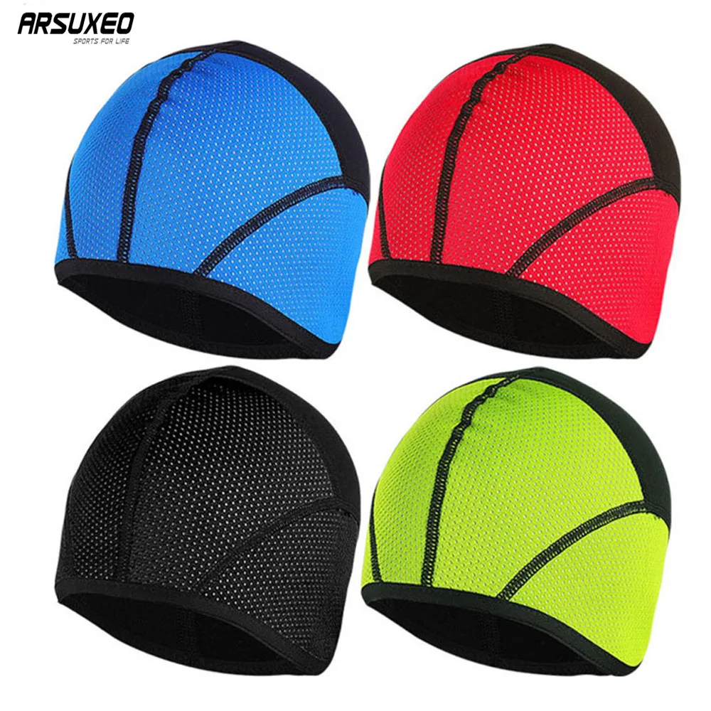 

ARSUXEO Winter Warm Up Thermal Fleece Cycling Caps MTB Bike Bicycle Windproof Waterproof Hats Sports Running Caps PT02