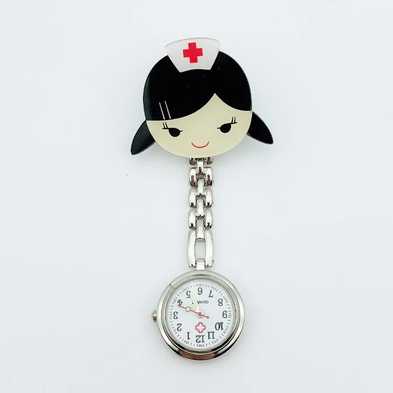 Мода красивый цветок 3D мультфильм животных Девушки Дамы Женщины медсестры часы унисекс Доктор Медицинский брелок карманные Висячие клип часы