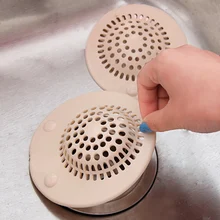 Круглый силиконовый дуршлаг для раковины, кухонный анти-засоряющий слив, ловушка для раковины, ситечко для ванной, душевой слив