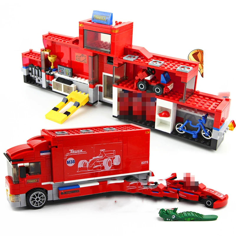 

557+pcs Technic Speed Champions Super car Racing Mobile Garage Building Blocks Toys Compatible Legoed City Brick Toys For Child
