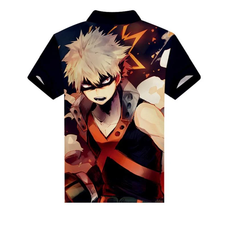 

Anime My Hero Academia Cosplay Costume Boku No Hero Academia Midoriya Izuku T-Shirt Todoroki Shouto Adult Short Sleeves