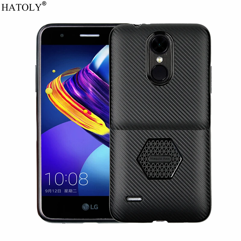 HATOLY For Fundas LG K7 2017 Case for X230 X 230 Ultra-thin Soft TPU Carbon Fiber Back Cover (2017) LG-X230 5.0" |