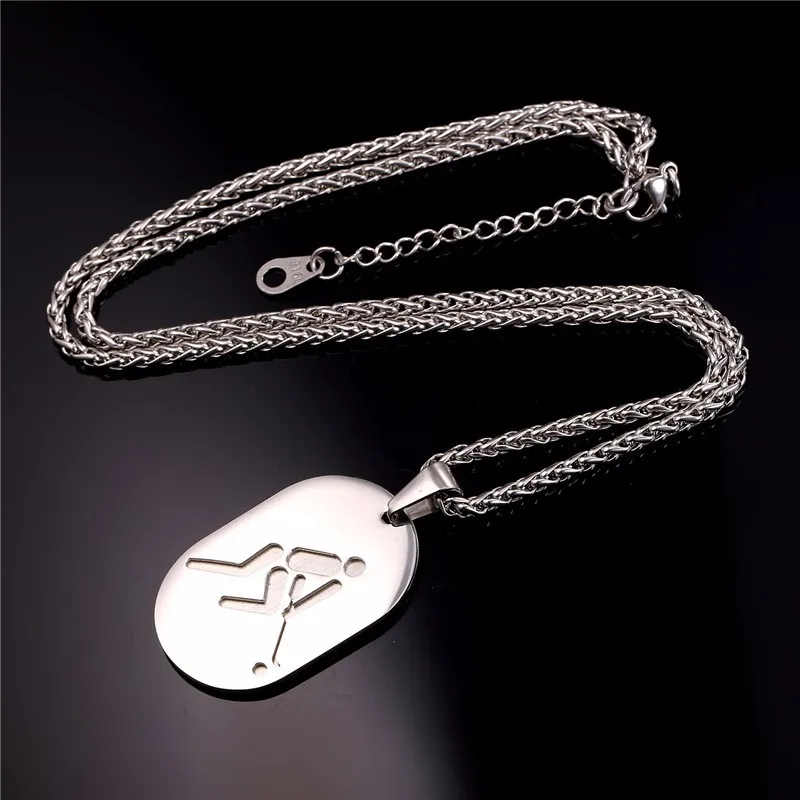 LIVE FIT ™ WORLDWIDE GOLD DOG TAG NECKLACE GYM FITNESS LIFESTYLE FASHION