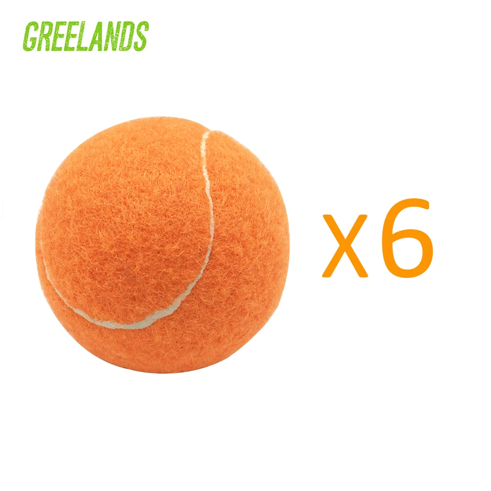Orange Color 6 Piece Pack Training Tennis Balls High Quality