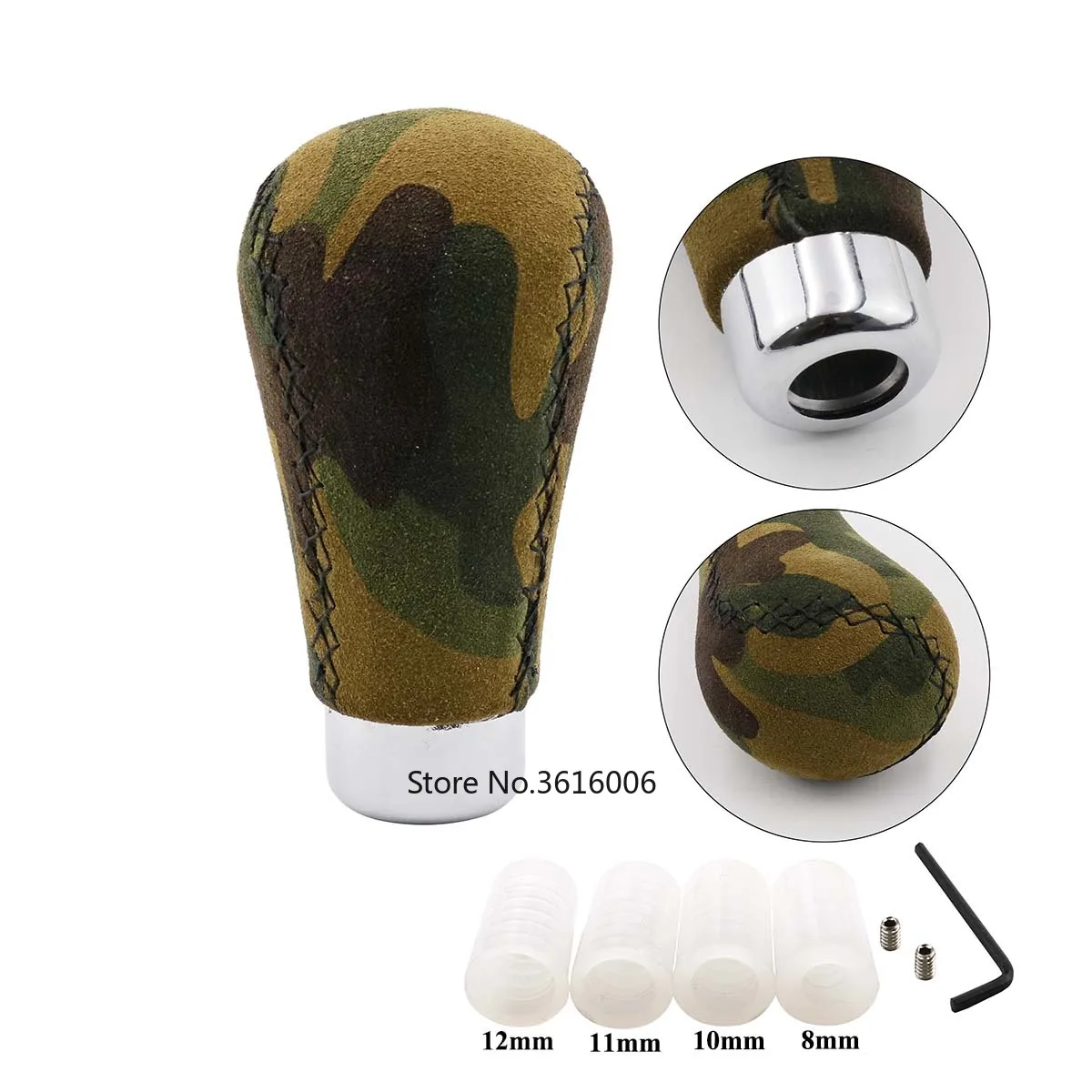 

Car Styling Camo Suede Leather Gear Shift Knob Fit for Universal Car