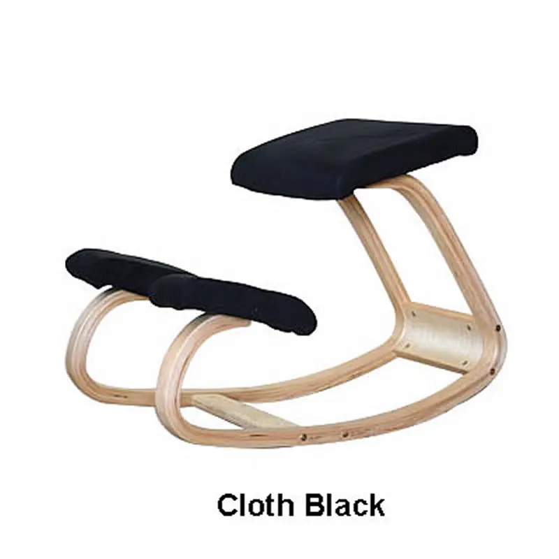 Ergonomic swinging wooden chair helps to correct sitting posture and child spine development