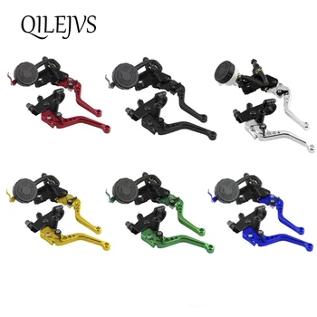 

Universal CNC 22mm Motorcycle Brake Clutch Levers Master Cylinder Reservoir Set For Honda Suzuki Kawasaki Yamaha D10