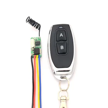 

315/433.92 RF Remote Power Switch Mini Receiver No Noise Contactless Wireless Switch3V 3.7V 4.5V 5V 6V 9V 12V A ON B OFF 50PCS