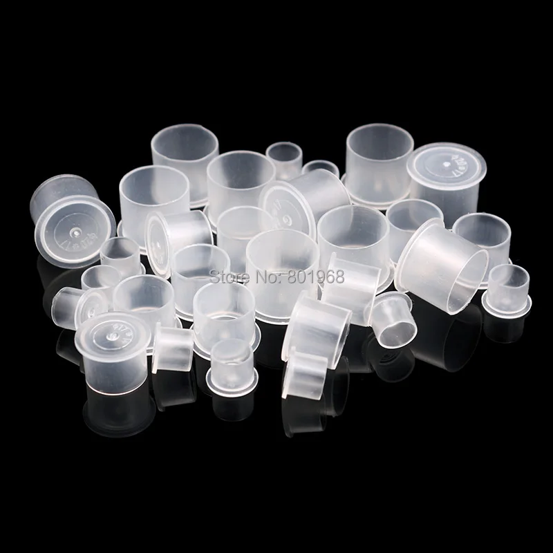 

Hot Sales Pigment Cap 100 pc Ink cup With Base Tattoo Ink Accessories Top Palette Ink Cup Tattoo Supplies