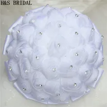 H& S свадебные Тюль Роза Романтический Свадебный букет свадебные аксессуары свадебные букеты искусственный Букеты Свадебные s matrimonio