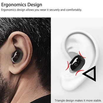 

Mini 3D Stereo Wireless Bluetooth V4.1 In-Ear Earphone Waterproof IP68 Mic Headset For Sport Car Calling Earbuds With Microphone