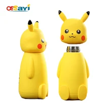 230 ml Pokemon Pikachu Edelstahl Saugnapf Thermobecher Isolierte Cartoon Isolierflaschen Thermoskannen Reise Trinken Wasserflasche