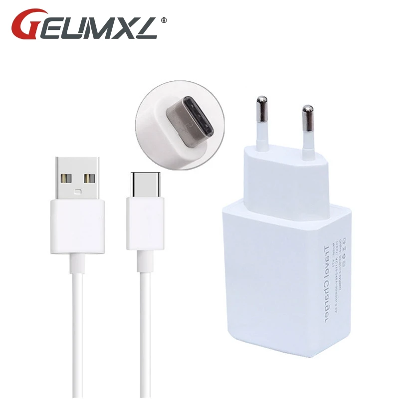 

2.4a USB EU Plug AC Wall Charger + Type C USB C Charging Cable For Samsung S8 S9 A8 2018 C9 C7 Xiaomi mi a1 mi5 MI6 5s htc u11