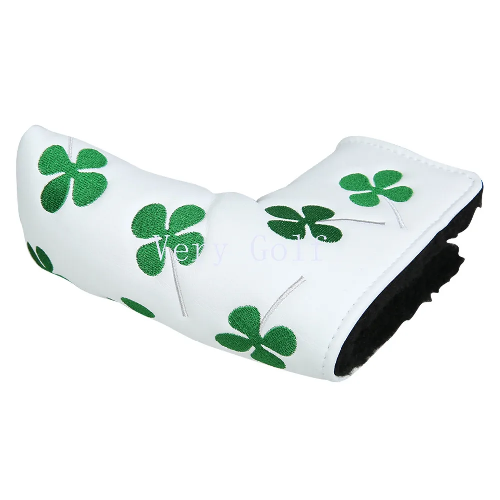 Golf Four 4 Leaf Clover Lucky Blade Putter Cover черный зеленый цвет крышка головки для клюшки для гольфа Клевер чехлы