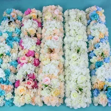 Свадебные фоны T-Stage декор с длинным стол центральные цветок свадьба дорожные ведущий цветы Арка перемычки двери цветок шелковые розы
