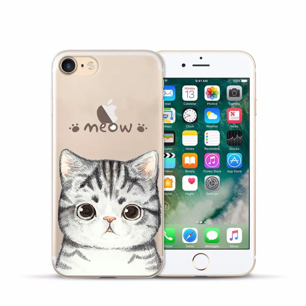 Arvin Plain Case FOR Iphone 7 5 5S 6sPlus X XS Max XR Painting Silicon Cover FOR Iphone 6s Soft Clear Protective TPU Back Cover (18)