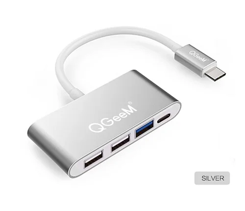 Usb c к USB 3,0 концентратор OTG кабель адаптер Многофункциональный USB-C концентратор с тип-c для Macbook Pro Для imac 5 Гбит/с - Цвет: SILVER