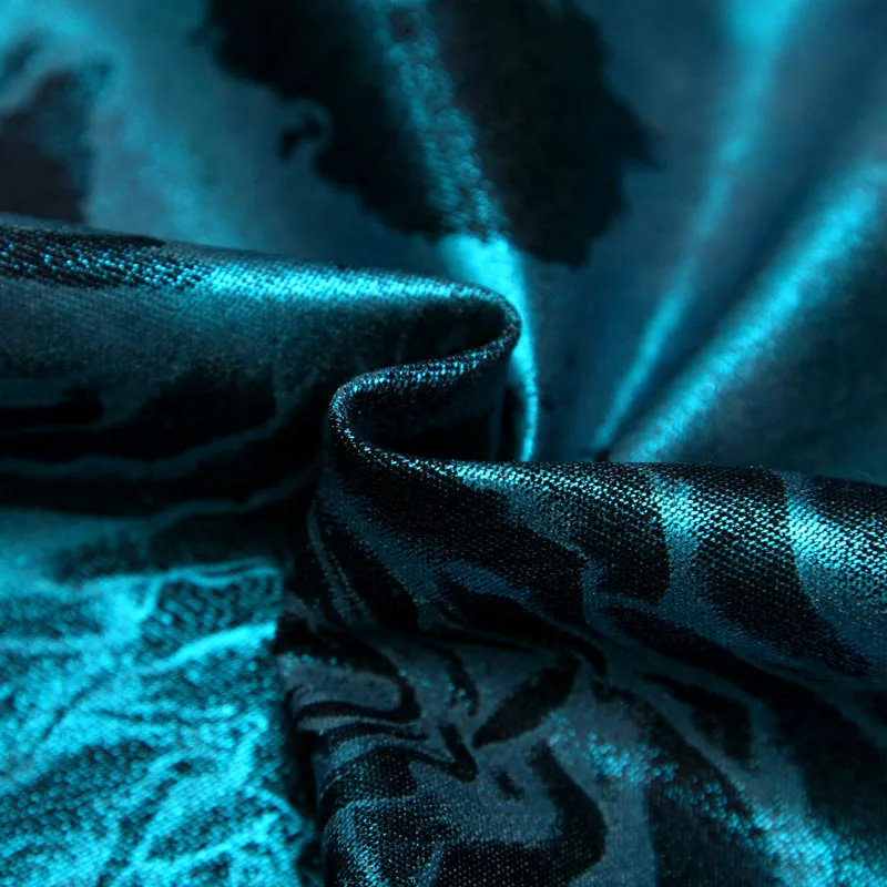

Blue skull roses electrooptical texture coating clothing Denim fabric material cotton fabric free shipping