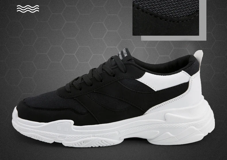 Men's Casual Shoes Chunky Sneakers' Platform Breathable Shoes Men Sneakers Classic White Trainers Sneakers With Platform Spring (13)