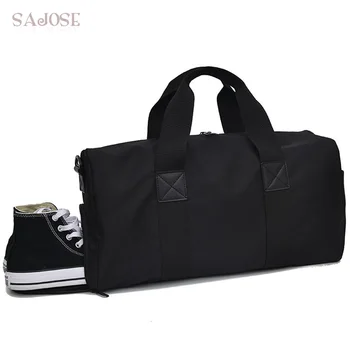 

Unisex Fashion Casual Nylon Travel Bags Women Men Large Capacity Black With Shoe Position Organizer Packing Cubes Luggage Bags
