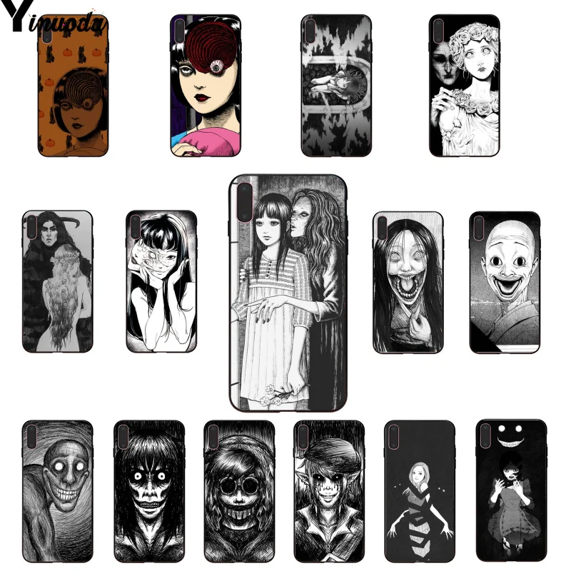 

Yinuoda Junji Ito Tees Horror TPU Soft Silicone Phone Case Cover for iPhone 8 7 6 6S Plus 5 5S SE XR X XS MAX Coque Shell