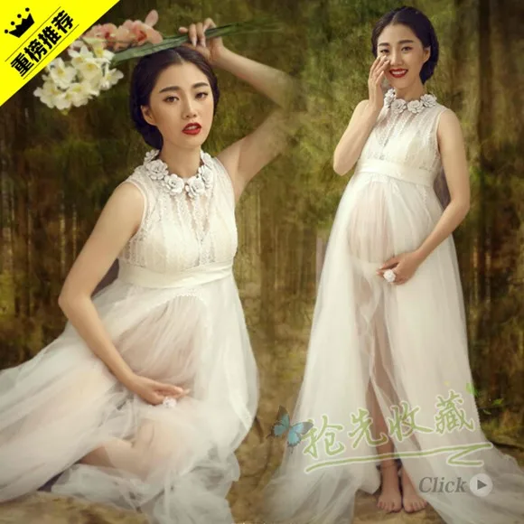 2017 Best White Maternity Long Lace Dresses Pregnant 2017 Best White Maternity Long Lace Dresses Pregnant Photography Props Fancy Pregnancy Photo Shoot Clothes In From Mother Kids On
