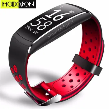 

MODOSON Smart Bracelet Q8 Heart Rate Monitor Band Fitness Tracker Smartband Men Women Watch Facebook Twitter Reminder Wristband