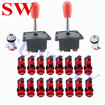 

Hot Sale HAPP Arcade Kit 2 PCS Joystick + 16 Push Buttons Set Kit+1P/2P push button with Micro Switch of Arcade Game Machine DIY