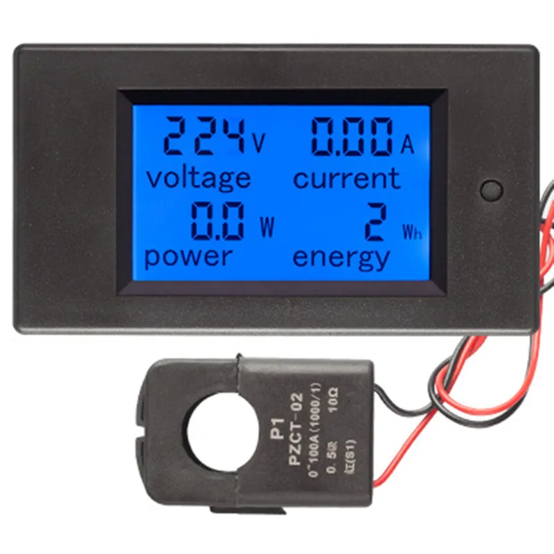 

AC Single Phase Digital LCD Wattmeter Power Meter 220V 100A Energy Monitor Watt Meter For Homekit PZEM-061 with Split CT