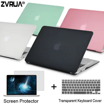 ZVRUA Laptop Case For Apple MacBook Air Pro Retina 11 12 13 15 for mac book New Pro 13 15 inch with Touch Bar +Keyboard Cover