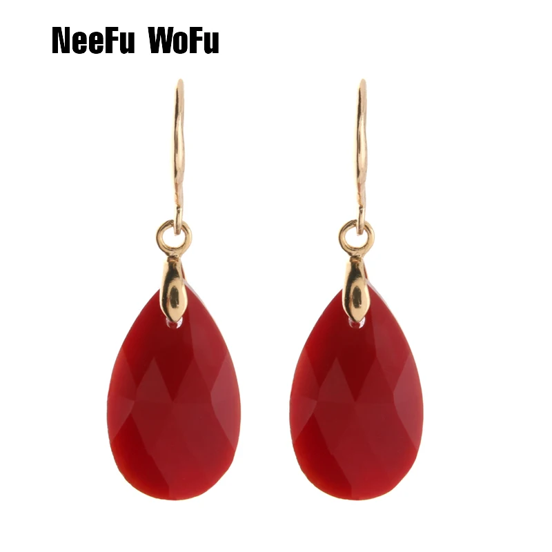 Серьги с кристаллами NeeFu WoFu винтажные длинные висячие серьги брендовые