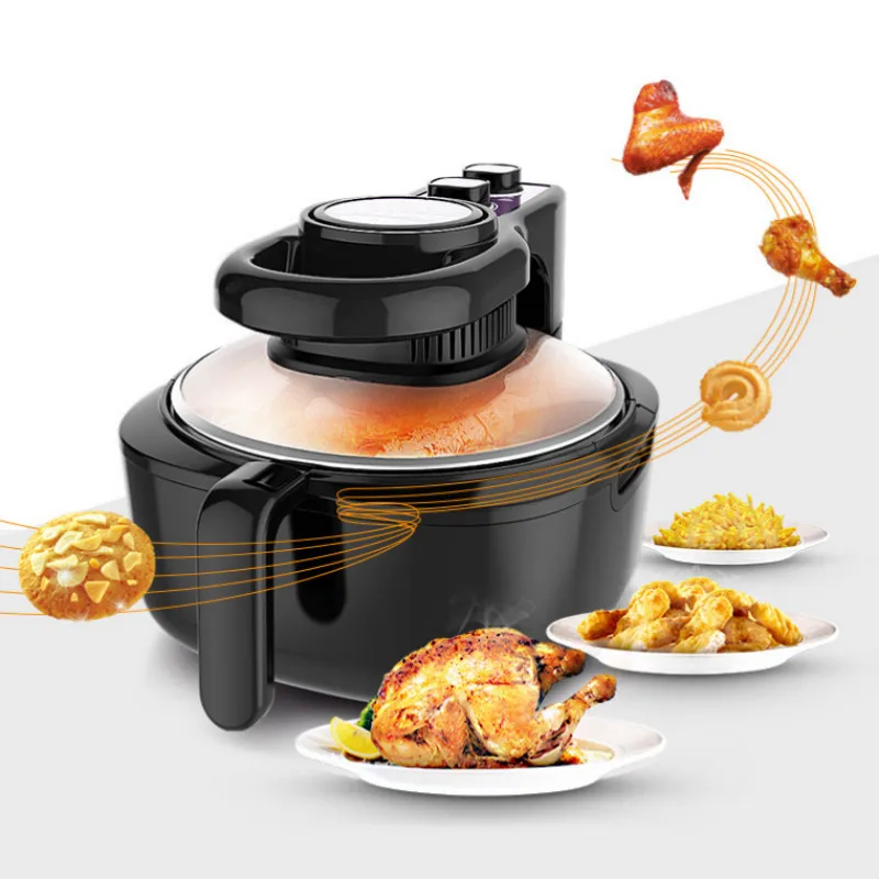 

Fry Pan Air Fryer Electric Fryer Cooking Pot Household Multifunction Double Temperature High Capacity Visible Easy To Clean