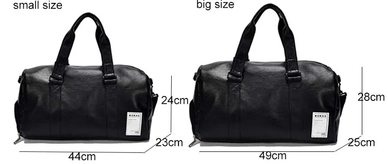 Для мужчин из искусственной кожи Gym Bag мужской большая спортивная сумка для Фитнес Для мужчин Для женщин Сумки Training сумка с обувь карман Sac