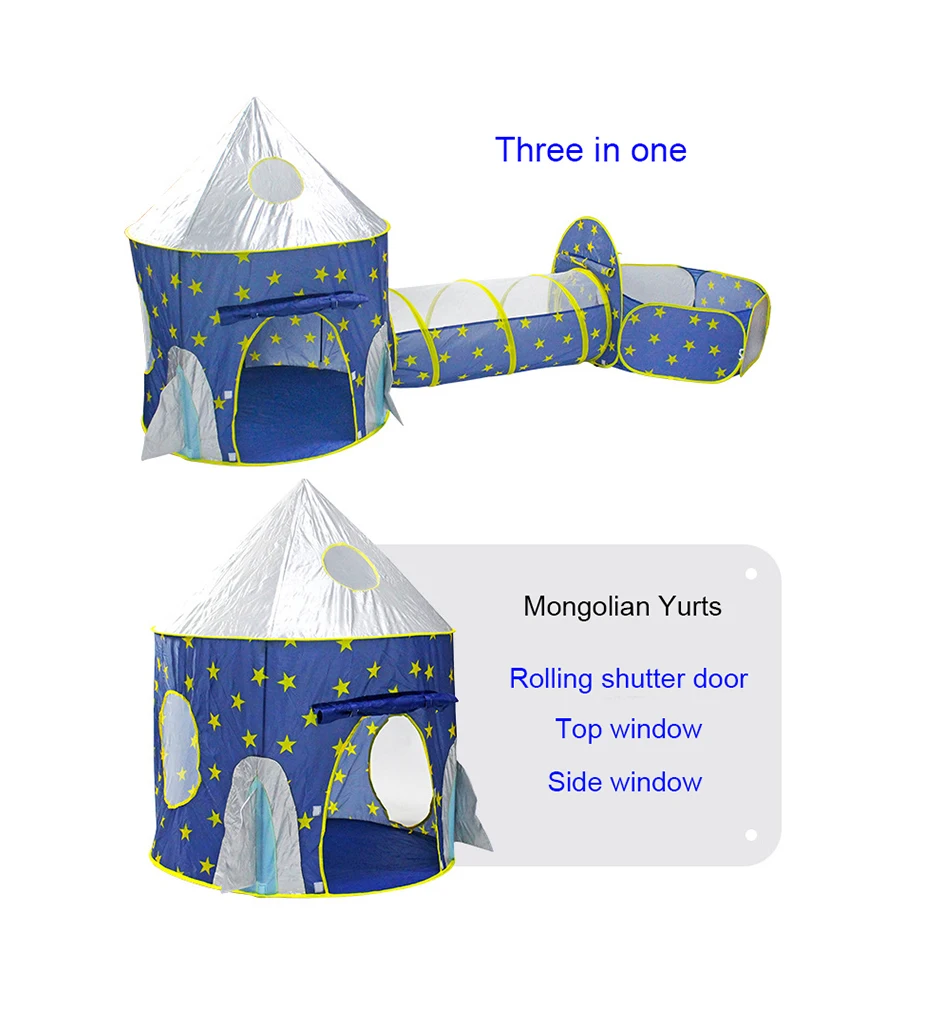3 в 1 детская палатка космический корабль палатка в виде вигвама для детей Детская комната игрушки портативная ракета Игровая палатка детский мяч бассейн малыш Типи игрушка