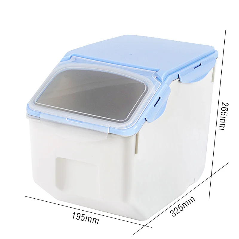 5KG Sealed Pet Dry Food Bucket Dog Food Storage Container Roller with