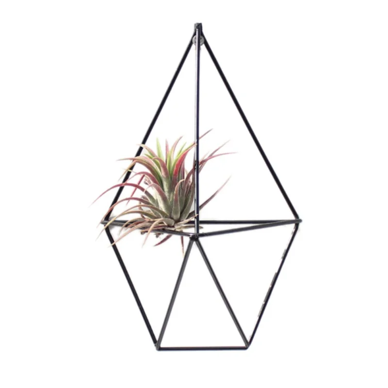 Геометрический цветок стенд ваза украшение стены геометрические металлические подвески цветочные горшки Настенный декор для полки - Цвет: A3