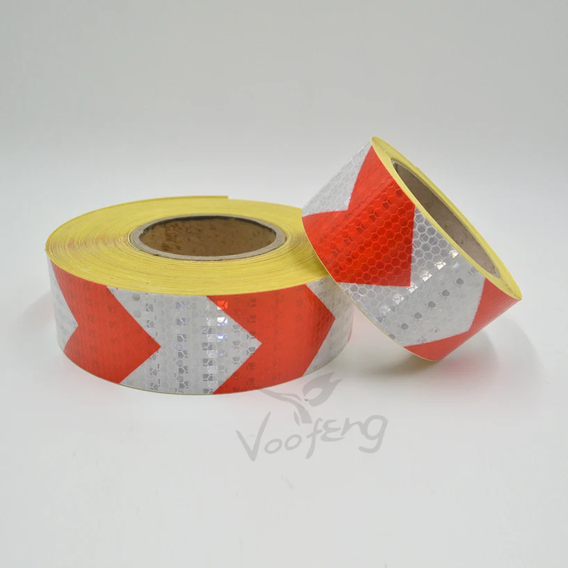 Red/White Dual color arrow safety self adhesive warning tape with high visibility Free shipping Red/White Dual color arrow safety self adhesive warning tape with high visibility Free shipping